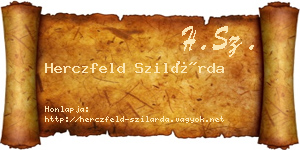 Herczfeld Szilárda névjegykártya