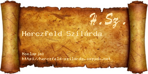 Herczfeld Szilárda névjegykártya